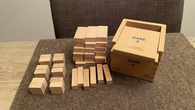 Fröbel Gabe 6 Quader Größen Montessori Kita Spielmaterial