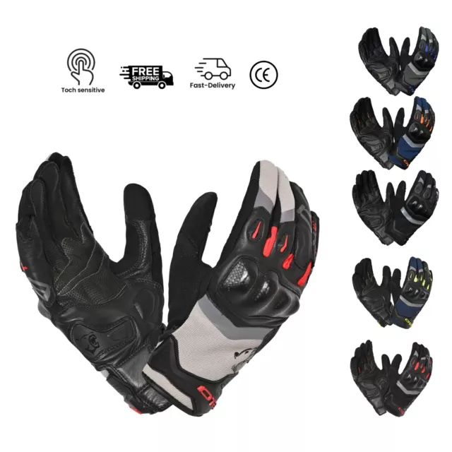 Bela - Daring Guantes Hombr De Cuero Para Carreras De Motos Guantes Blindados CE