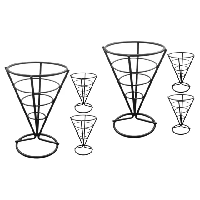 6 pcs Firm Appetizer Serving Racks French Fries Chips Stand for Party Supply