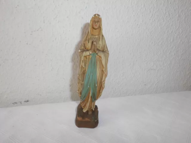 Alte Marienfigur Keramikfigur Maria Figur Heiligenfigur Religion H 17 cm Alt