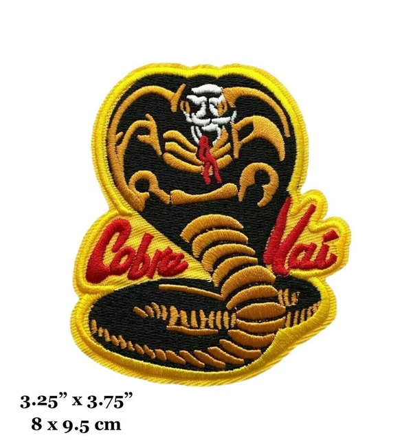 Patch Brodé Biker – Serpent Cobra Grand Format 24 Cm – Idéal Pour Customiser Vestes, Sacs Ou Cacher Un Accroc