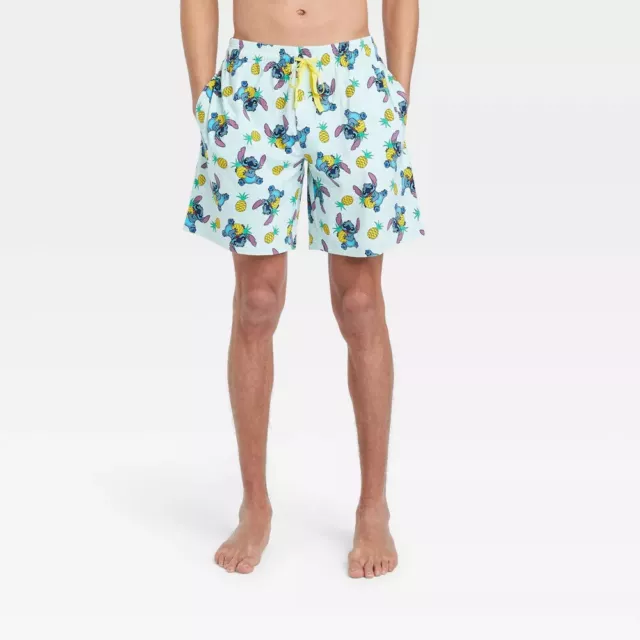 OFFICIAL DISNEY LILO & Stitch Pineapple Men's Comfy Shorts w/ Pockets ...