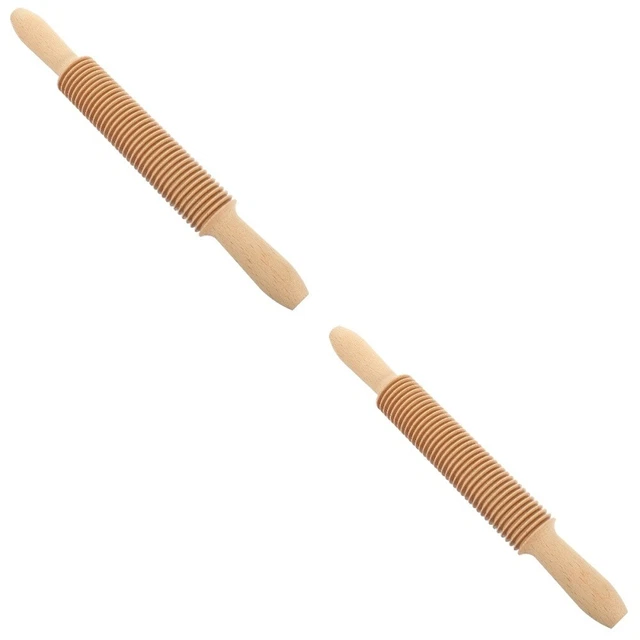 2x Pastel Galletas Rodillo Madera Paga Rodillo Rodillo Paga Rodante para Espaguetis