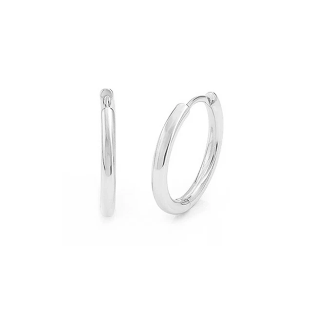 Orecchini A Cerchio Argento 925 Con Diamanti Simulati – Huggie A Cerniera 12 Mm – Old English