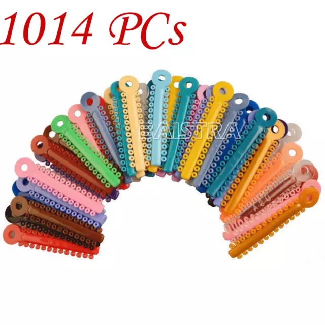 1014 PCs/1 Pack Dental Orthodontic Ligature Ties (multi-colored​）AZDENT