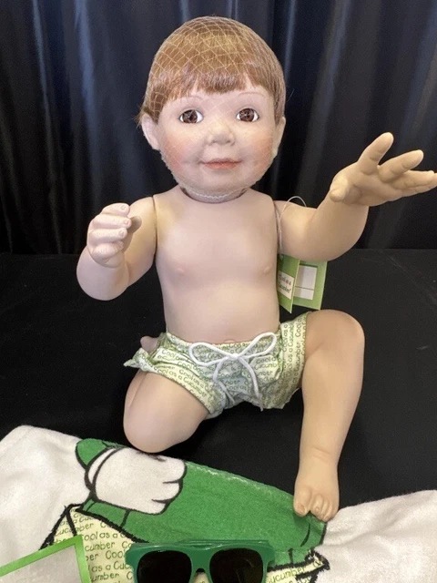 “Cool As A Cucumber” Ashton Drake Porcelain Boy Doll 11" by Titus Tomescu