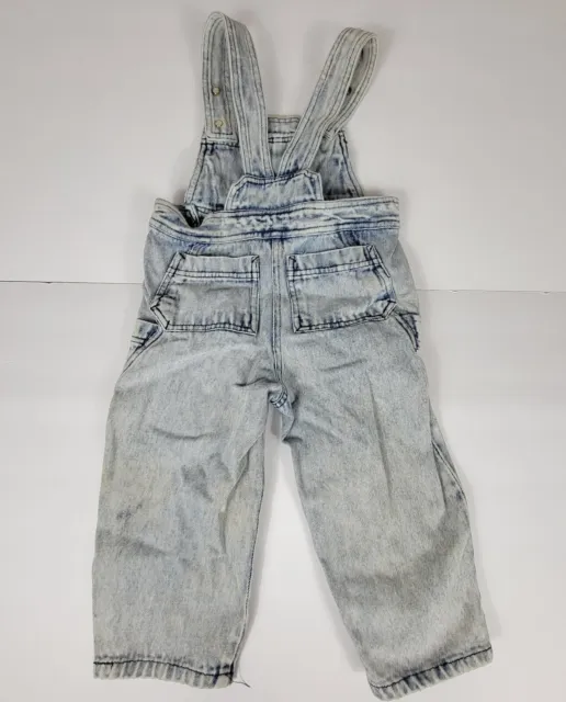 Vintage 80s 90s JOYEUX GAMINS HAPPY KIDS Baby Toddler Denim Overalls 2T 2