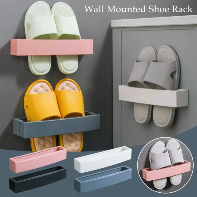 An der Wand montiertes Schuhregal einziehbarer Schuhhalter mit Klebestreifen zuﻬ