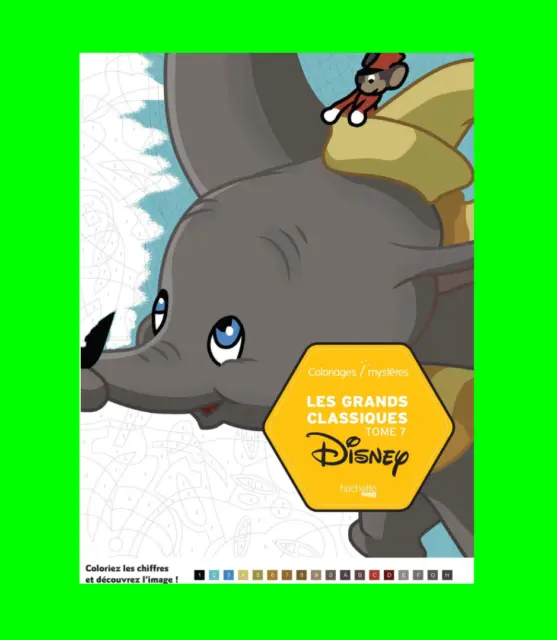 100 Disney Classics Coloring by Number Meditation Anti-Stress Creative  (French)