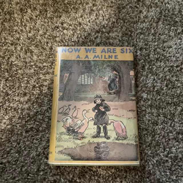 Vintage Hardcover 1950 Now We are Six A. A. Milne Ser: Winnie the Pooh Poetry