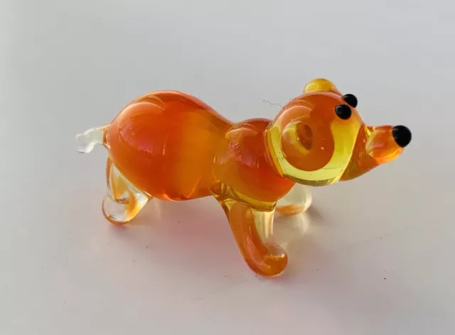 Polar Bear~Collectible Hand Blown Art Glass Figurine~Handmade Tiny Animal~UNIQUE