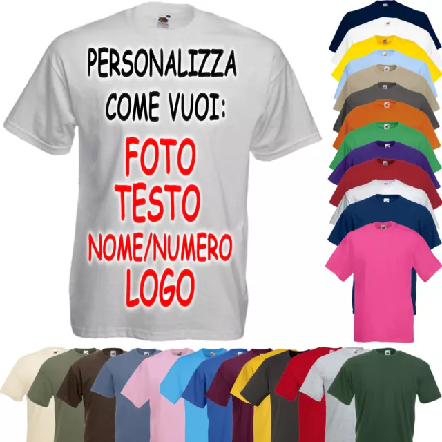 T-SHIRT CON STAMPA Unisex PERSONALIZZATA Maglietta CORTA Maglia LOGO Uomo DONNA