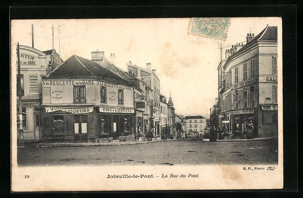 CPA Joinville-le-Pont, La Rue du Pont 1915