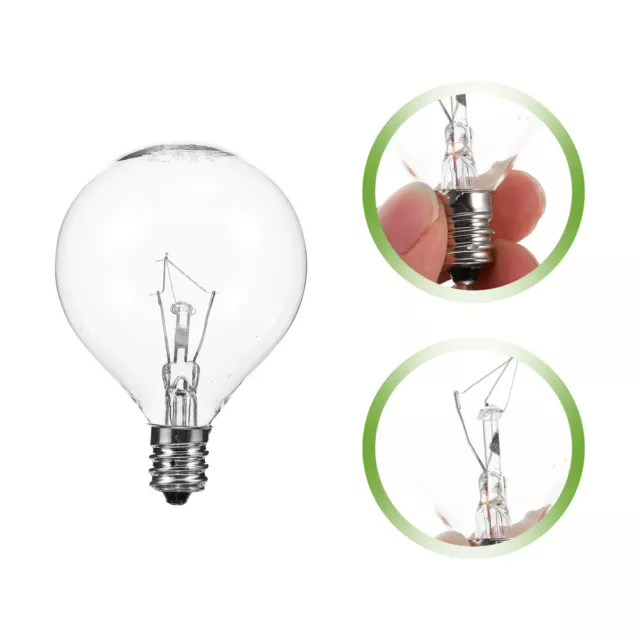 5PCS Wax Warmer Bulbs G50 25 Watt E12 Incandescent Candelabra Base Light Bulbs