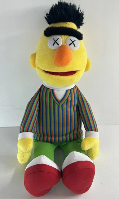 NEW Rare KAWS X Sesame Street BERT 22” Orange Large Plush RARE Toy with Tags UT