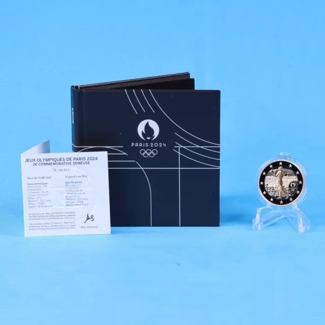 FRANKREICH 2 EURO 2023 Olympiade Paris 2024 PP /Proof mit OVP 59.55