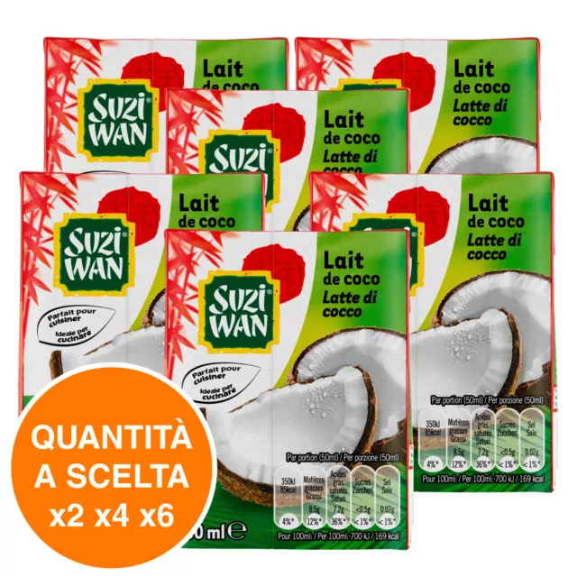 SUZI WAN LATTE di Cocco Ideale per Cucinare Lenticchie Ceci e