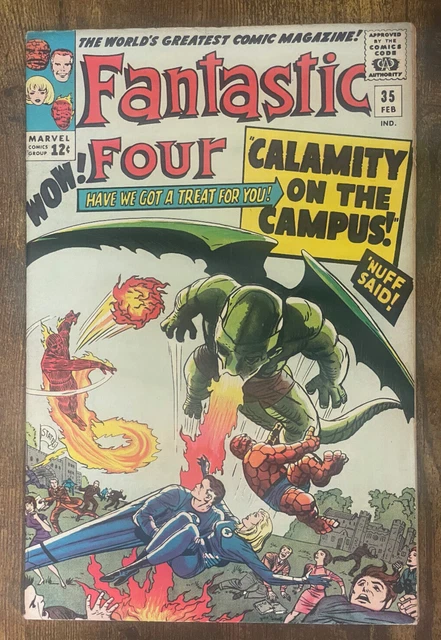 Fantastic Four #35 - GORGEOUS HIGH GRADE - 1st App Dragon Man - Marvel Comics