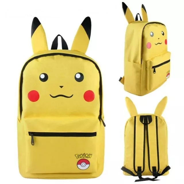 Pokemon Backpack School Library Travel Bag Kids Cartoon Anime Pikachu Gaming