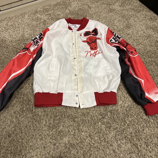 VINTAGE MICHAEL JORDAN Chicago Bulls Jacket Chalk Line Size Medium USA