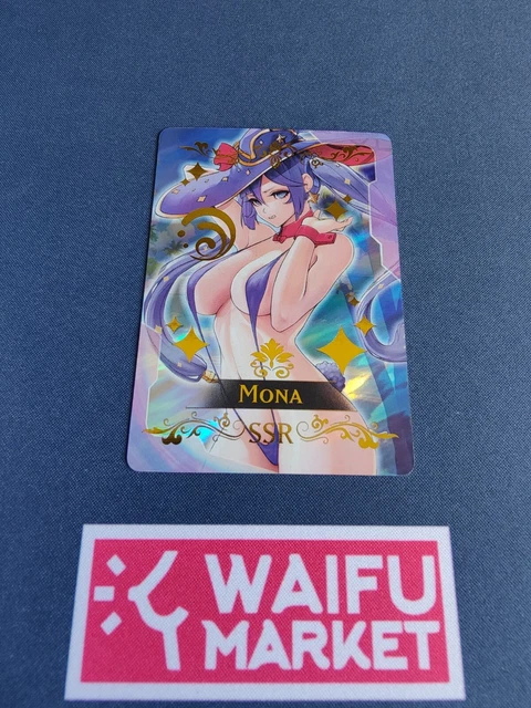 Genshin Impact X Goddess Story Fan Made Doujin Holo Card – Bishoujo Anime Art (Multi-Color)