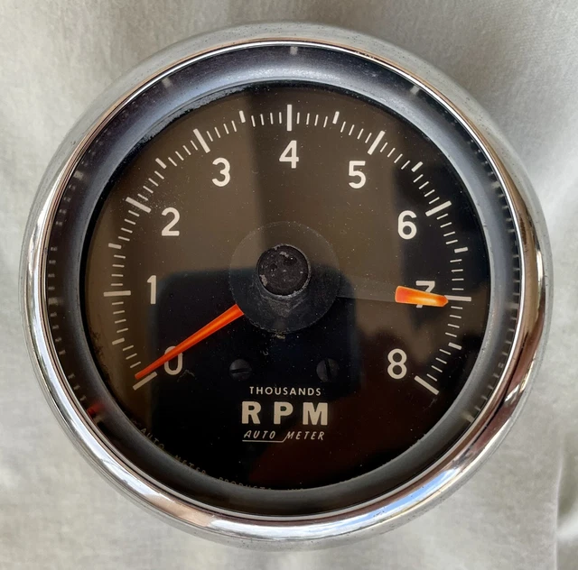 60's vintage Auto Meter 8,000 RPM electric tachometer GTO Z28 COPO race drag car 60's vintage Auto Meter 8,000 RPM electric tachometer GTO Z28 COPO race drag car