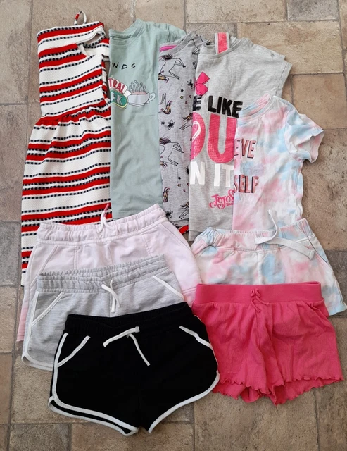 Girls Summer Clothes  bundle Age 8-9 years.Jojo siwa.Dress.Shorts.Outfit.Tops