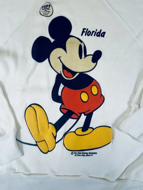 Official Disney Ladies Mickey Mouse & Friends 90's Sweatshirt White S - XL