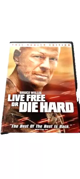 Live Free or Die Hard Unrated Bruce Willis *FULL SCREEN Edition DVD - FREE SHIP