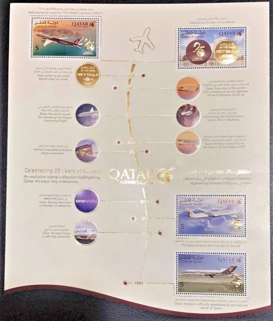 QATAR - 2022 Qatar Airways souvenir sheet - VF MNH