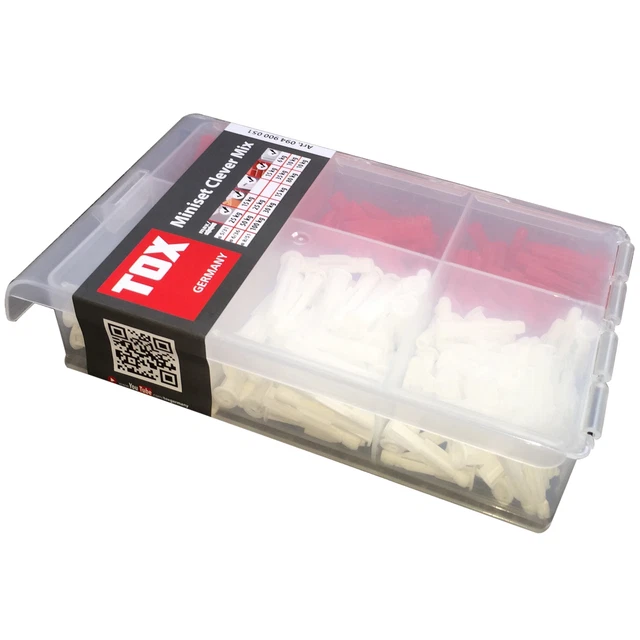 Assortimento standard TOX miniset Clever Mix tasselli multiuso Tri e Trika 215 pezzi