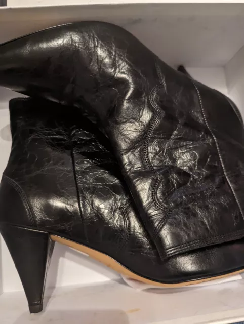 AMAZING IRO Black Leather Ankle Boots NWT AND BOX MSRP 660$ 2