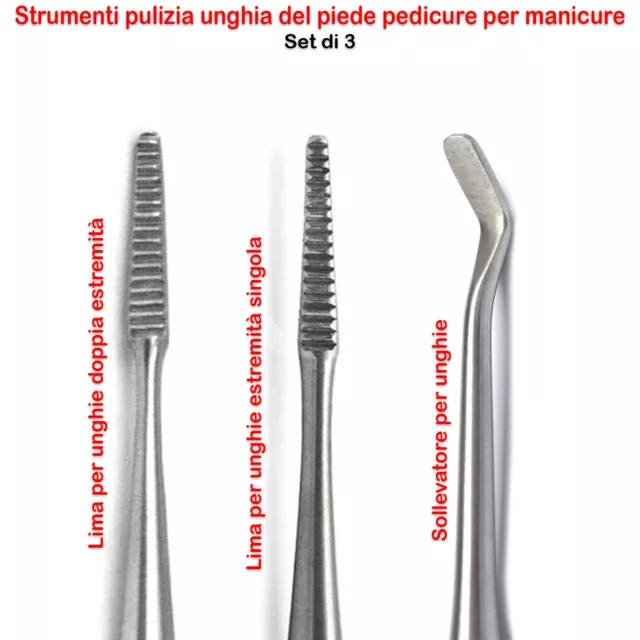 Strumenti Pulizia Unghie Dei Piedi Incarnite Manicure Pedicure Lima Sollevatore