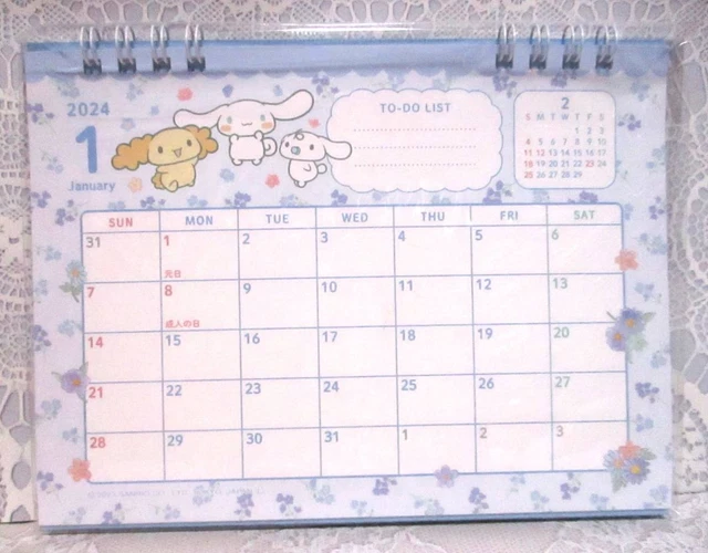 CINNAMOROLL DESK CALENDAR 2024 Sanrio Cinnamon Roll Made In Japan EUR