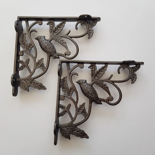 pair Victorian Bird Brackets cast iron shelf bracket slight seconds