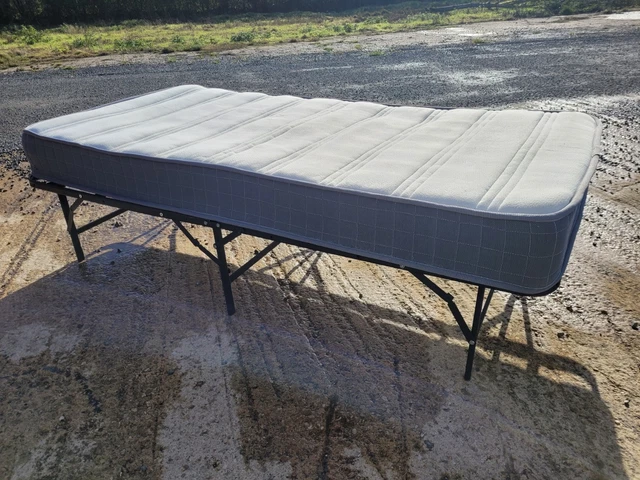 FOLD UP SINGLE Bed Frame And Mattress - Delivery Available £26.70 ...