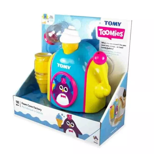Tomy E72378 Bath Toy Foam Cone Factory | Fun Water Play | Toddlers & Preschool