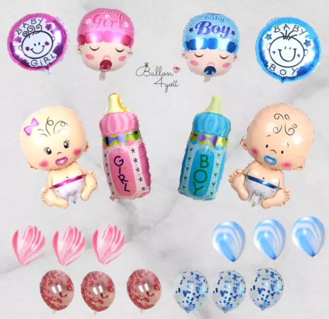✪Babyparty Ballons Gesicht ✪ Baby Shower mädchen junge ✪ dekoration Baby Party ✪