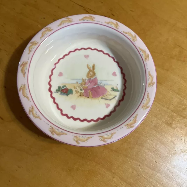 Tazón redondo para bebé Royal Doulton Bunnykins Sweetheart. Bone China LR