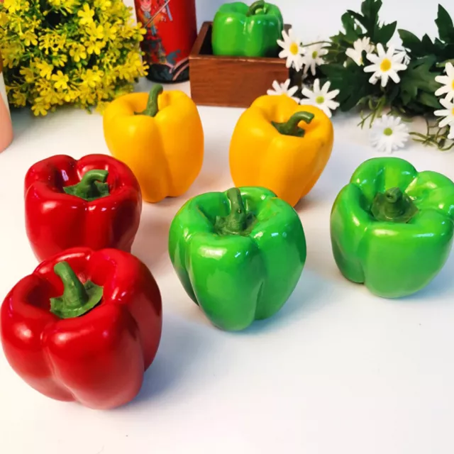Chiles artificiales coloridas frutas artificiales imitación frutas verduras