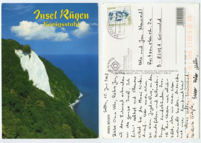 57722 - island of Rügen - king chair - postcard, run 16.6.2003