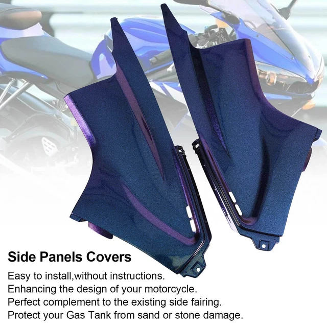 Gas Tank Side Trim Cover Panel Fairing Cowl for Yamaha YZF R6 2003-05 Iridium SA