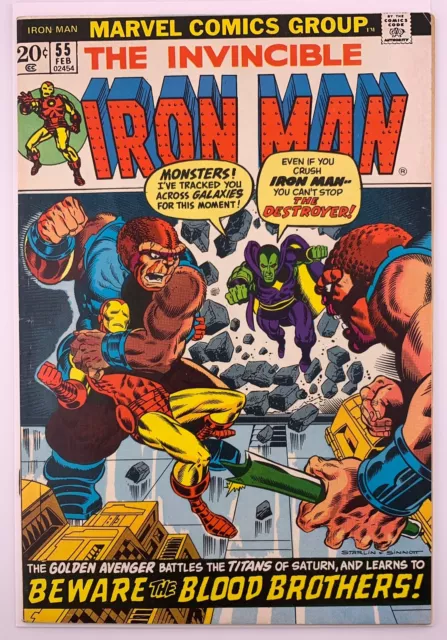 Iron Man #55 1st Appearance of Thanos + Drax - Fine+ 6.5 Solid Copy