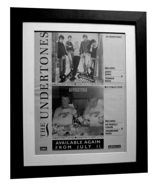 UNDERTONES+Hypnotised+POSTER+AD+RARE+ORIGINAL 1983+FRAMED+EXPRESS GLOBAL SHIP