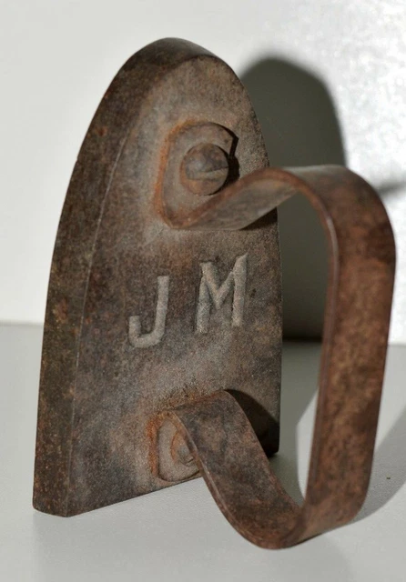 Petit Fer à Braise Ancien Enfant Fonte Ours - Outil Vintage Déco