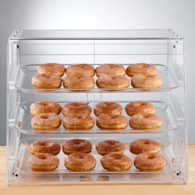 PASTRY SELF SERVE DISPLAY CASE 3 TRAYS BAKERY DELI STORE CANDY MOVIE more