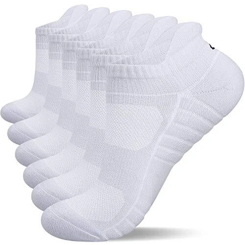 Lapulas Athletic Running Ankle Socks, Low Cut Cushioned Anti-Blister Tab