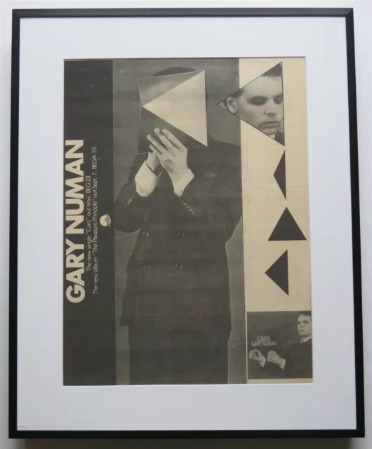 Gary Numan * Cars *original 1979 ad poster, framed (42 x 52 cm) FREE SHIPPING