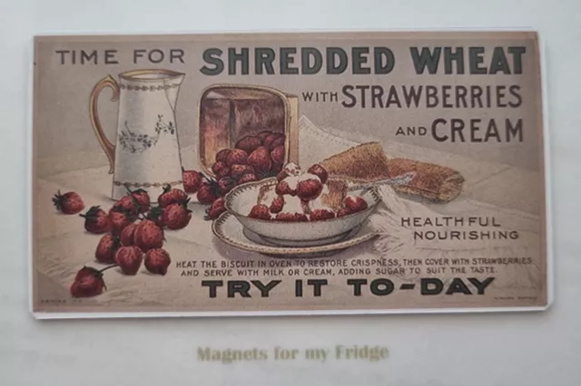 VINTAGE 1900's SHREDDED WHEAT ADVERTISEMENT FRIDGE MAGNET - M473 PDF