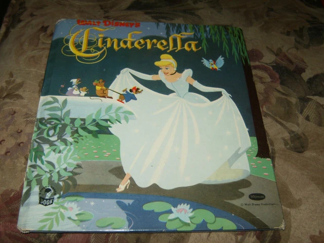 Walt Disney's Cinderella Hardcover Book, Good-Shape, 1965.
